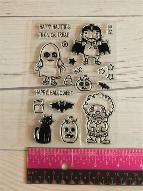 Halloween Stamps Halloween Planner October Daily Skeleton Etsy