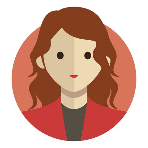 avatar mujer marrón cabello niña persona empresa iconos avatares y emoticonos