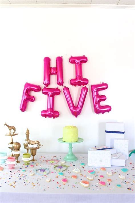 Hi FIVE Birthday Party | 5th birthday party ideas, Girls birthday party themes, Birthday