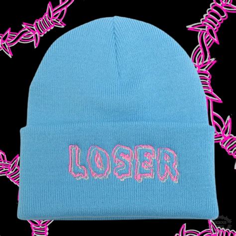 Loser Drip Shadow Embroidered Beanie Hat Etsy