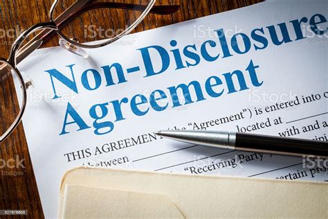 I've been a landlord before and it never would have occurred to me. Non Disclosure Agreement Stock Photo - Download Image Now ...
