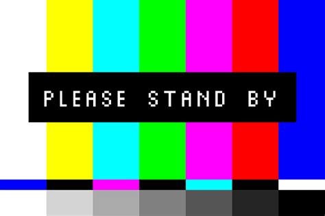 Please Stand By Tv Screen Test Television Test Pattern Stripes Retro