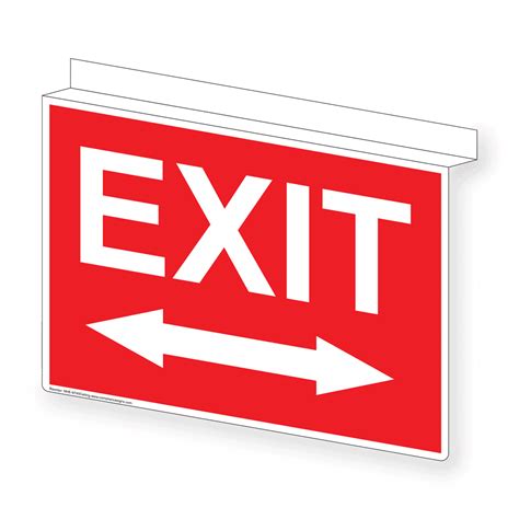 Exit With Two Directional Arrow Sign Nhe 6745ceiling Enter Exit