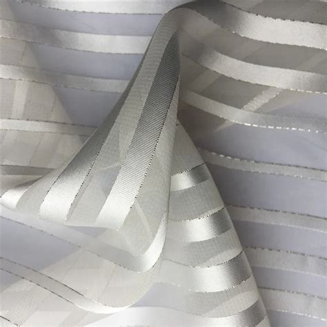 955 Polyester Metallic Stripe Satin Chiffon Fabric With Lurex Buy 95