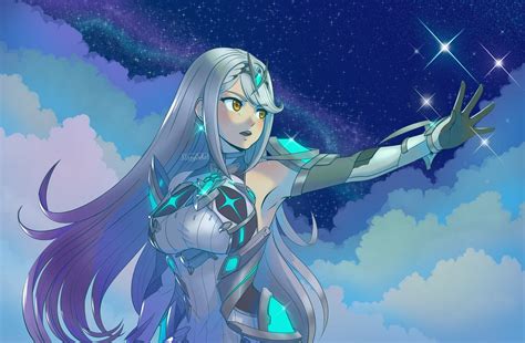 Mythra And Mythra Xenoblade Chronicles And 2 More Drawn By Issycake