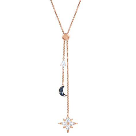 Buy Swarovski Symbolic Y Necklace Multi Coloured Rose Gold Plating Online