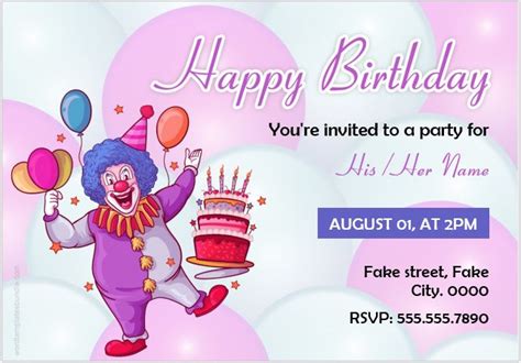 10 Birthday Invitation Cards For Ms Word Users Excel Templates