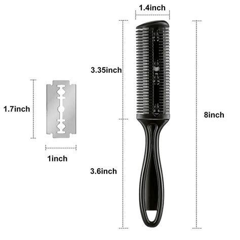 New2023 3 Pieces Razor Comb With 10 Pieces Razors Hair Cutter Comb