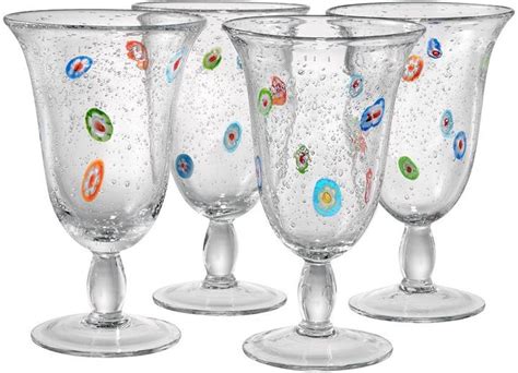 Artland Fiore 4 Pc Footed Glass Set Artland Glass Set Glass