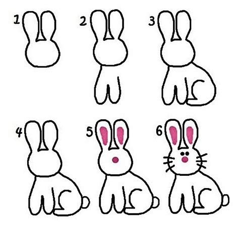 How To Draw A Cute Bunny In 5 Steps Love To Draw Things Images And