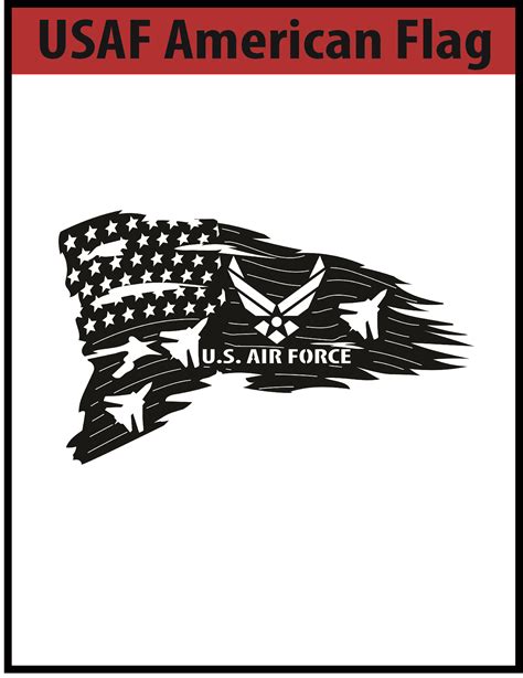 Usaf American Flag Free Dxf File Cnc Dxf Files