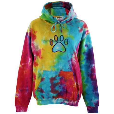 For example, when i tie dyed one women's small sweatshirt and women's medium sweatpants using 3 different colors, i used almost all of the dye in my three 12 oz. Tie Dye Paw Applique Hooded Sweatshirt : The Animal Rescue ...