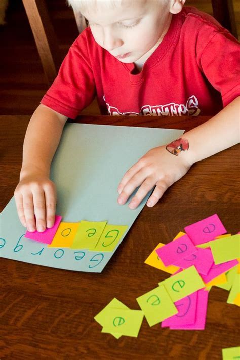 Playing, creating, and learning at home. Help your preschooler recognize his name and the letters ...