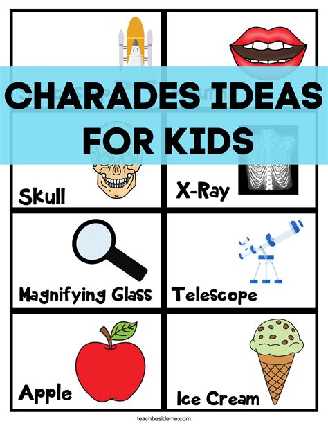 Charades For Kids Printable