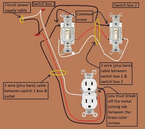 Need help wiring a 3 way switch? Power Switch 3 Way Switches Half Switched Switch Outlet ...