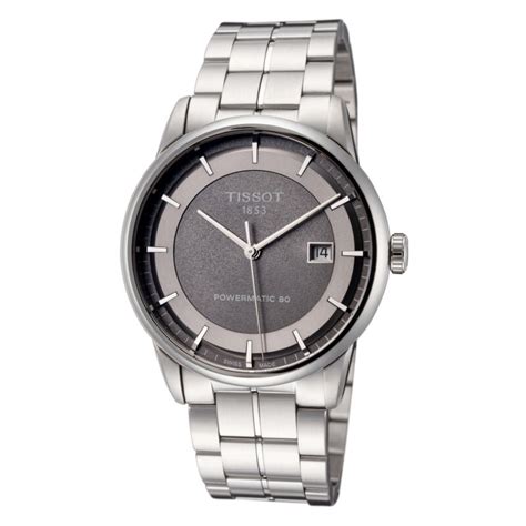 Tissot Men T Luxury Mm Anthracite Dial Stainless Steel Watch