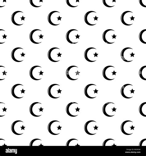 Star Crescent Symbol Islam Pattern Vector Seamless Stock Vector Image
