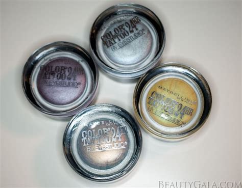 Maybelline Summer Color Tattoo Eyeshadows Photographs Review