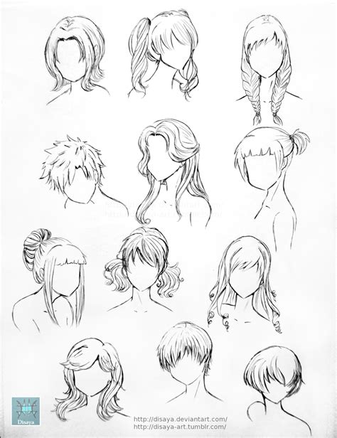 Hair Reference 1 By Disaya On Deviantart Cabelo Manga Desenho De