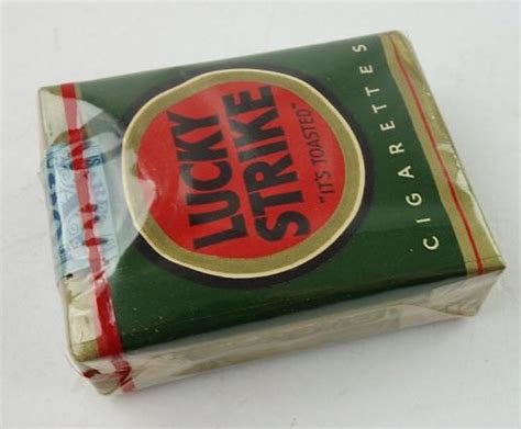 Imcs Militaria Us Ww2 Lucky Strike Cigarettes In Early Green Package