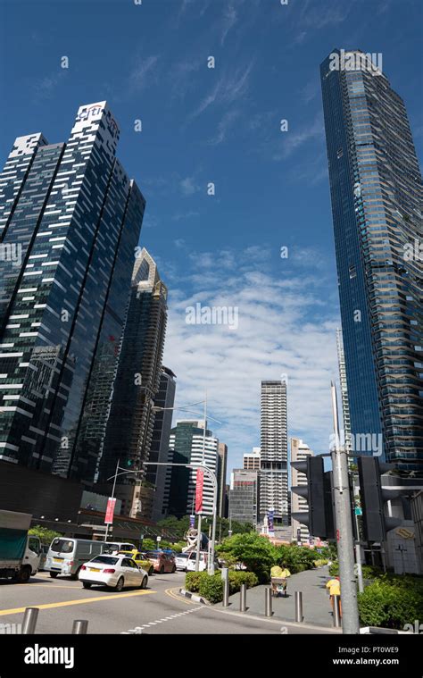 Singapore Skyscraper Office Buildings Stock Photo Alamy