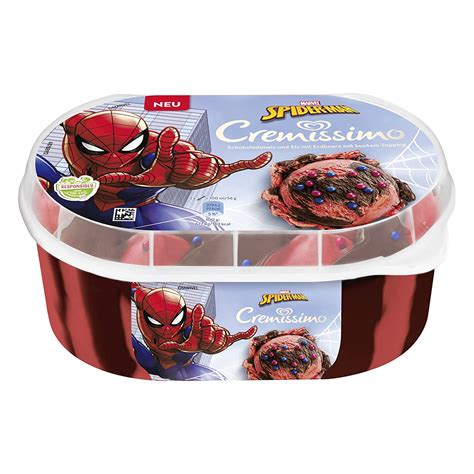 Cremissimo Marvel Spider Man Eis für löffelzarten Dessert Genuss mit