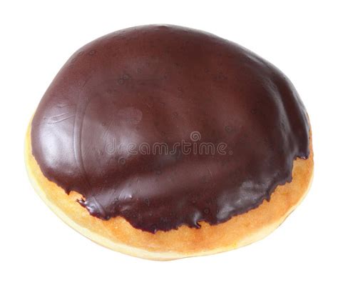 Donut Topped By Chocolate Iced Stock Photo Image Of Hole Diet 30970732