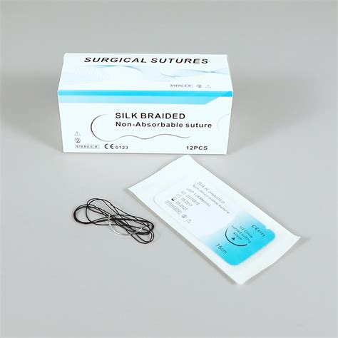 Non Absorbable Surgical Silk Braided Suture Buy Silk Suturepolyester