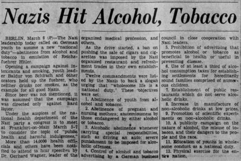 Nazis Hit Alcohol Tobacco Experiencing History Holocaust Sources