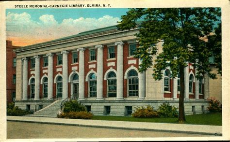 Library Postcards Vintage Postcard Carnegie Library Nice View