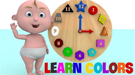 Learn Color And Number With Baby Wooden Shape Sorting Clock Educational