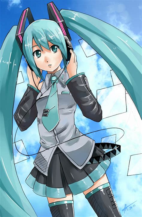 Hatsune Miku Vocaloid Drawn By Robert Knight Danbooru