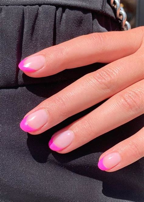 The Most Beautiful French Style Nails Pink Tip Nails Pink Nails