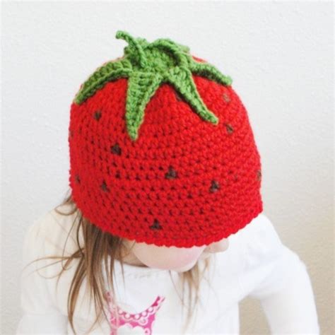 Kids Strawberry Crochet Hat Pattern Permission To Sell Etsy