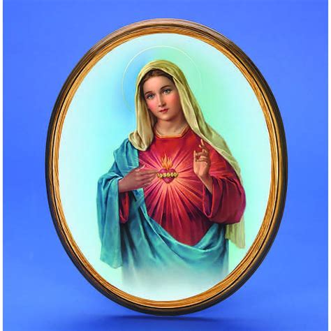 Oval Immaculate Heart Plaque The Catholic T Store