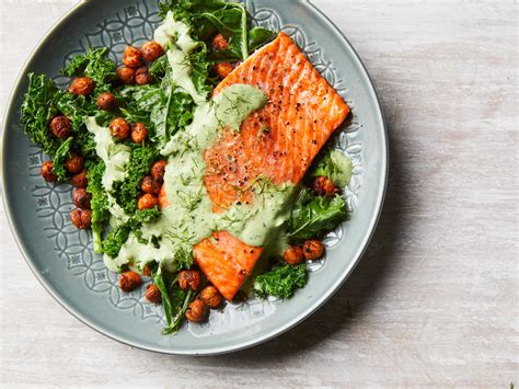 Roasted Salmon With Smoky Chickpeas And Greens