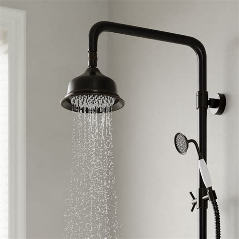 Chester Vintage Bathroom Exposed Rainfall Shower System Handheld Shower