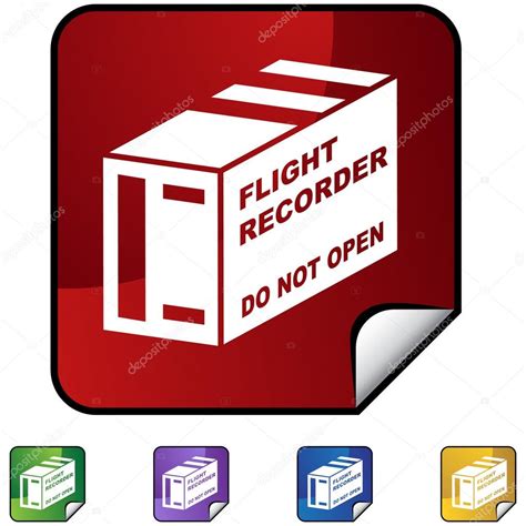 Flight Recorder Icon Button — Stock Vector © Cteconsulting 64207875