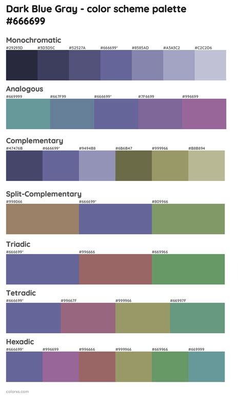 Dark Blue Gray Color Palettes And Color Scheme Combinations