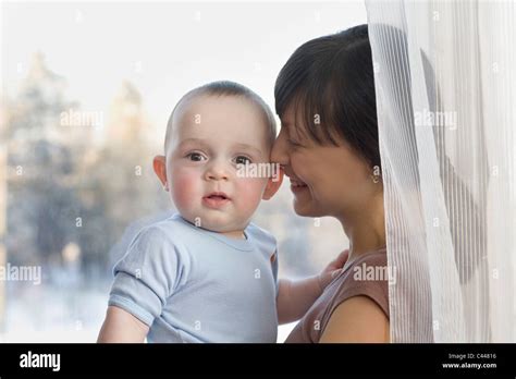 A Happy Mother And Baby Stock Photo Alamy