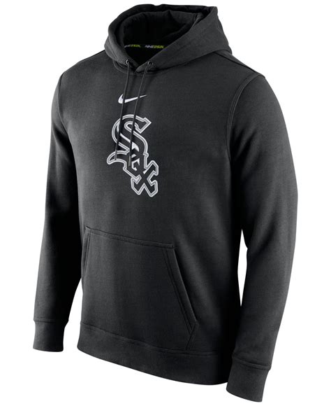Nike sportswear fleece swoosh hoodie. Nike Men's Chicago White Sox Club Hoodie in Black for Men | Lyst