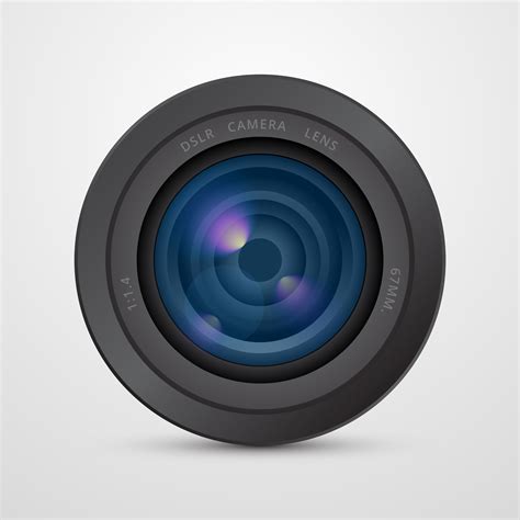 Realistic Dslr Camera Lens Vector Vector Art At Vecteezy