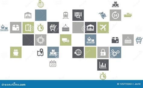 Supply Chain Management Concept Colorful Illustration With Icons