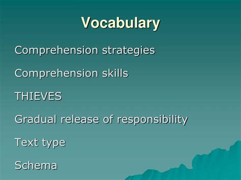 Ppt Teaching Vocabulary In The Content Areas Powerpoint Presentation