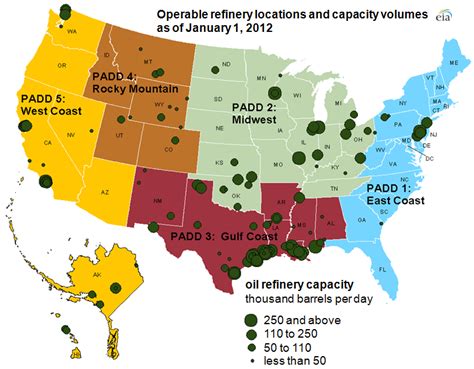 Much Of The Countrys Refinery Capacity Is Concentrated Along The Gulf