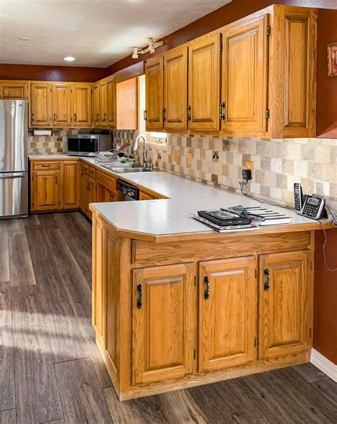 Bleached Wood Kitchen Cabinets