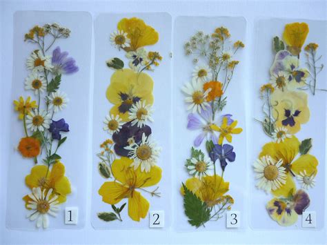 Pressed Flower Bookmark Laminated Bookmarks Dried Pressed Etsy