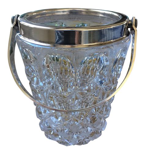 Vintage French Crystal And Silver Ice Bucket Silver Ice Bucket Ice Bucket Vintage Crystal