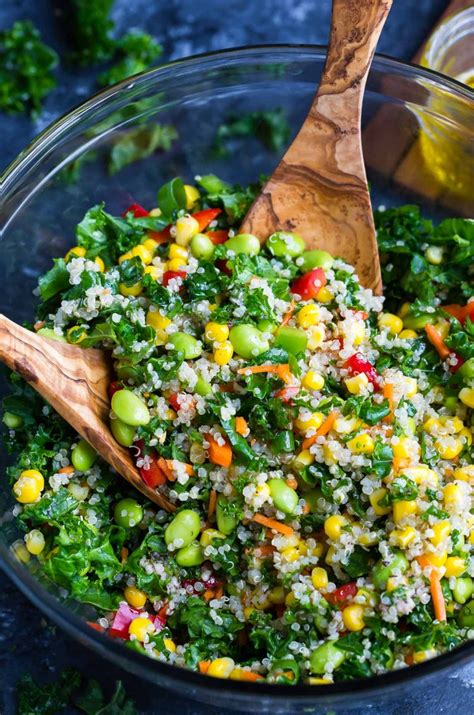 Healthy Quinoa Salad With Light Homemade Dressing Recipe