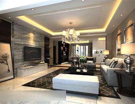 Home Design Living Room Interior 3d Model Max Vray Open3dmodel